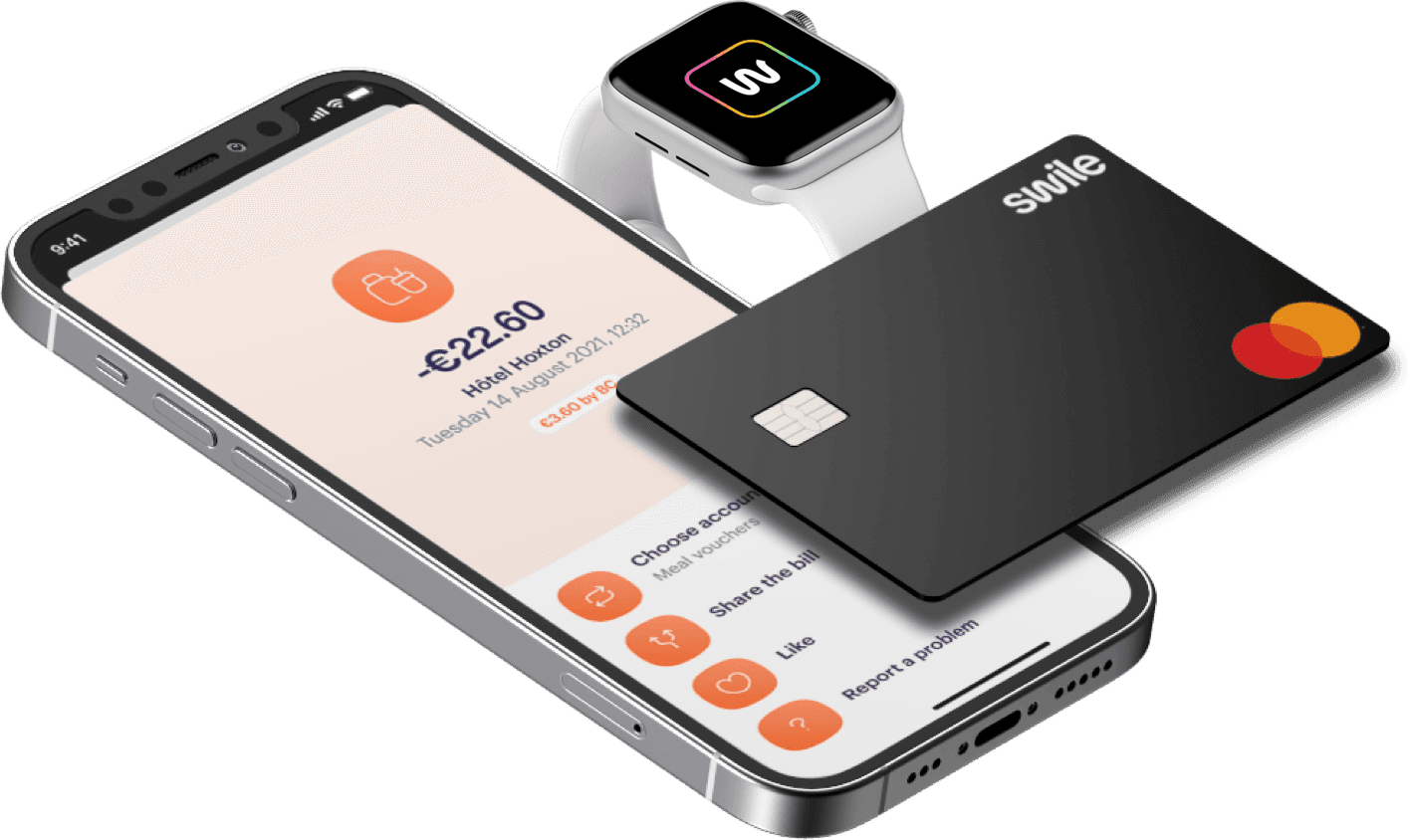 Swile app and card illustration