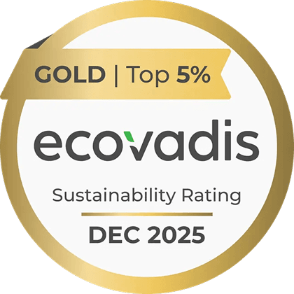Ecovadis Gold - Top 5% - Sustainability Rating