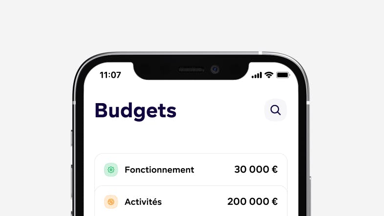 App screen Swile budget