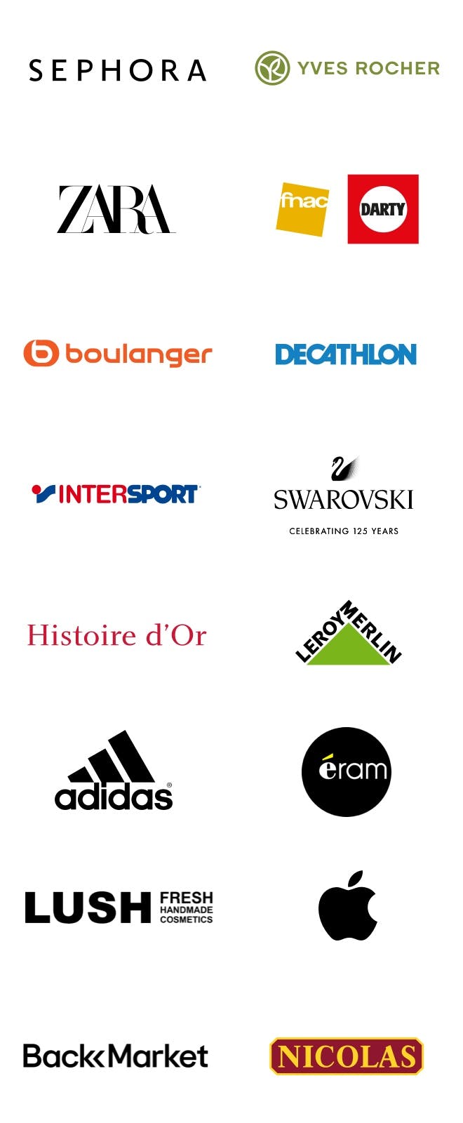 Logos marques partenaires